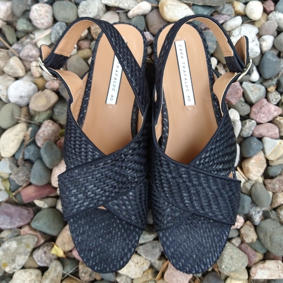 ZARA TRAFALUC X strap flatform sandals 40 9.5 (N5) - Picture 4 of 8